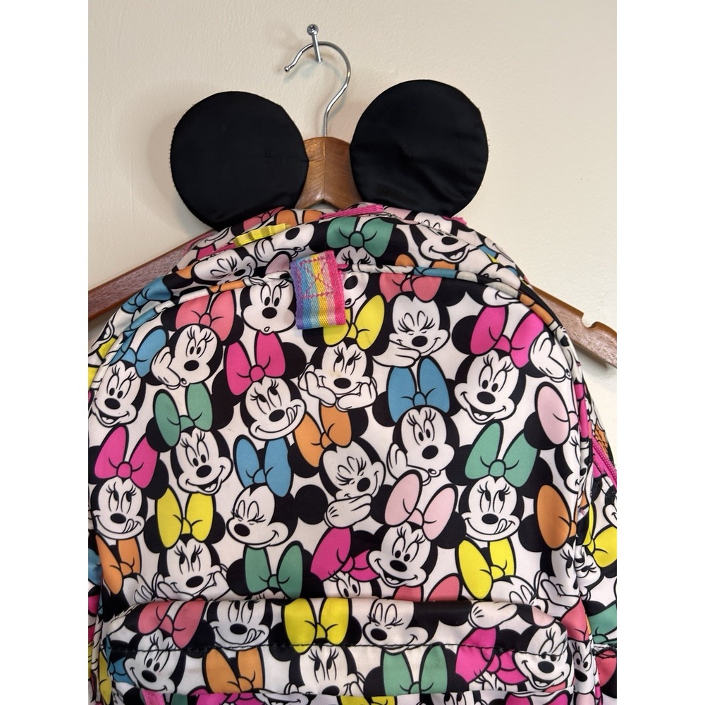 Authentic Disney Store Minnie Mouse Girls Pink Backpack 3D Ears Utility Pockets - Picture 3 of 9